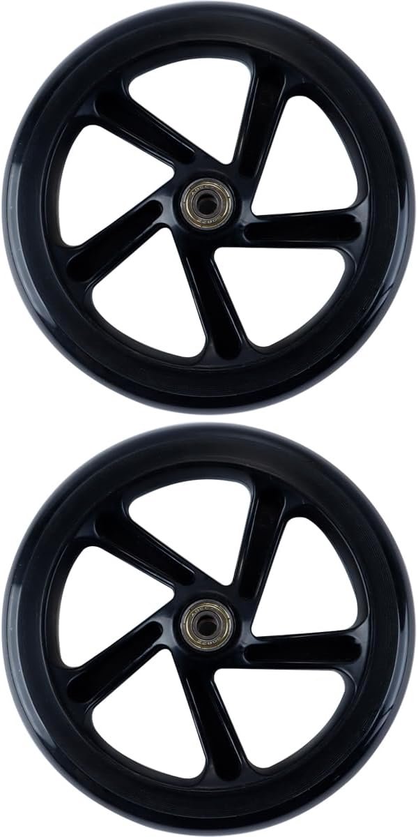 Set van 2 Stille PU Wielen voor Rolschaatsen en Trolleys 180mm x 30mm