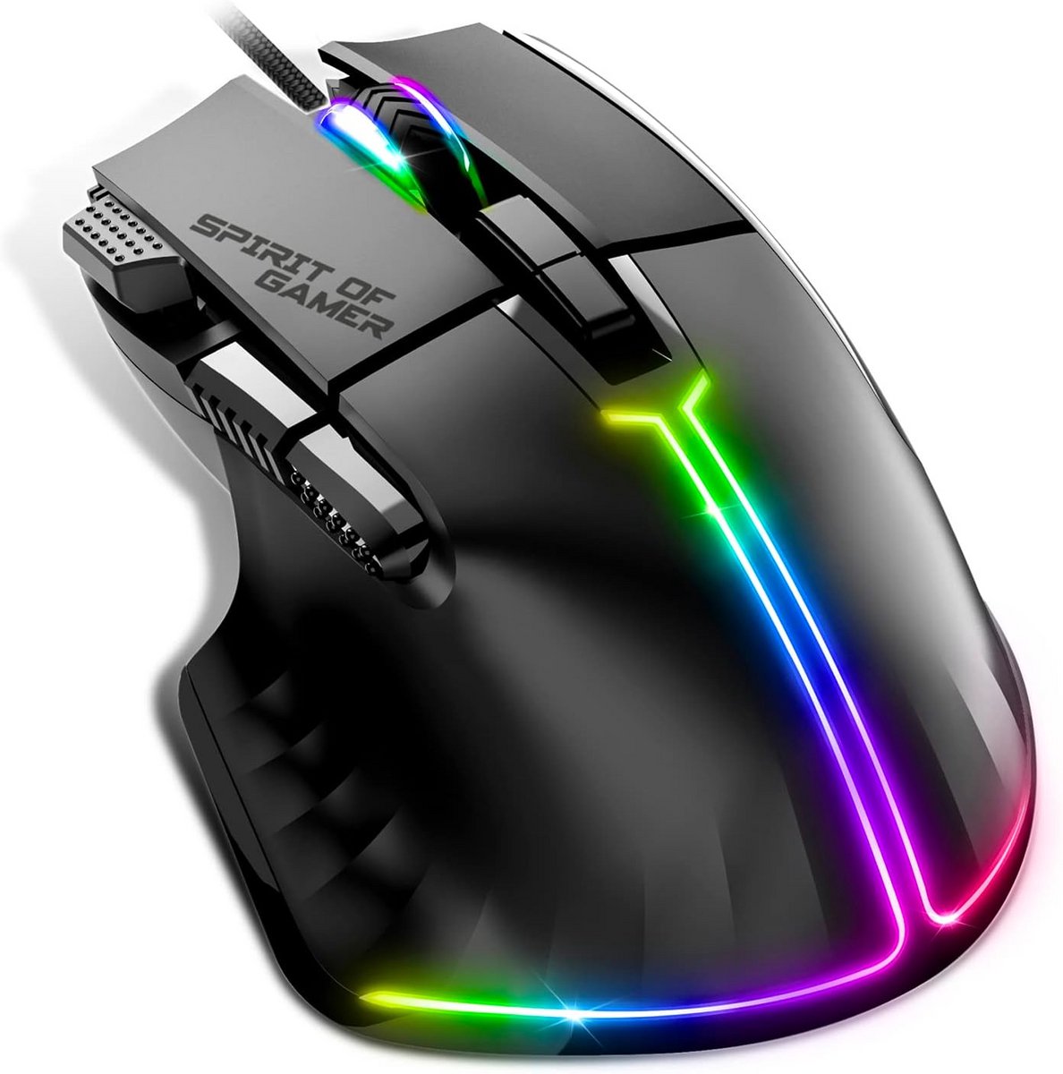 RGB Gaming Muis met 12800 DPI en 8 Programmeerbare Knoppen