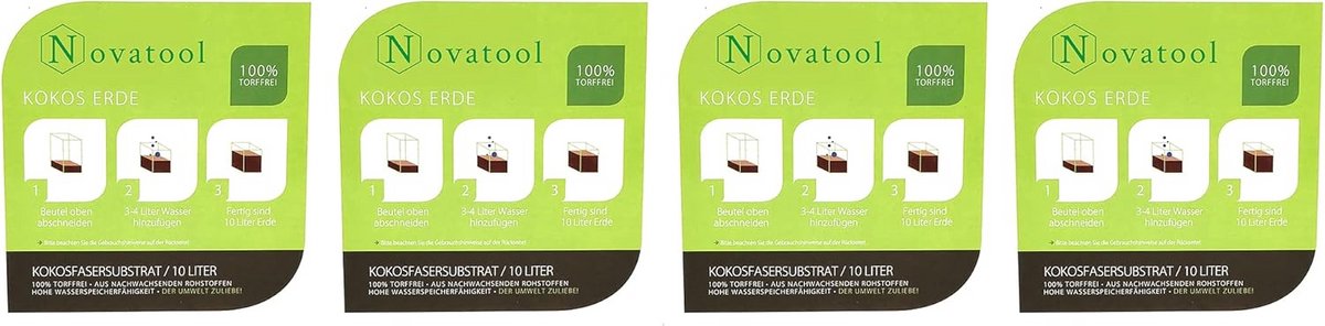 4x Kokosvezel Substraat Blokken Tuin- en Kamerplanten - 40 Liter Potgrond