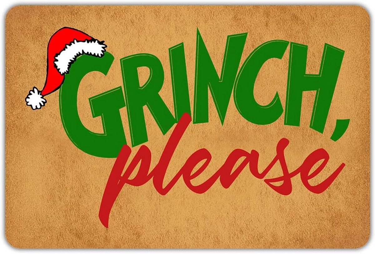 Grappige Kerst Deurmat met Tekst - Antislip Rubber Buiten/Binnen voor Voordeur, Hal of Keu