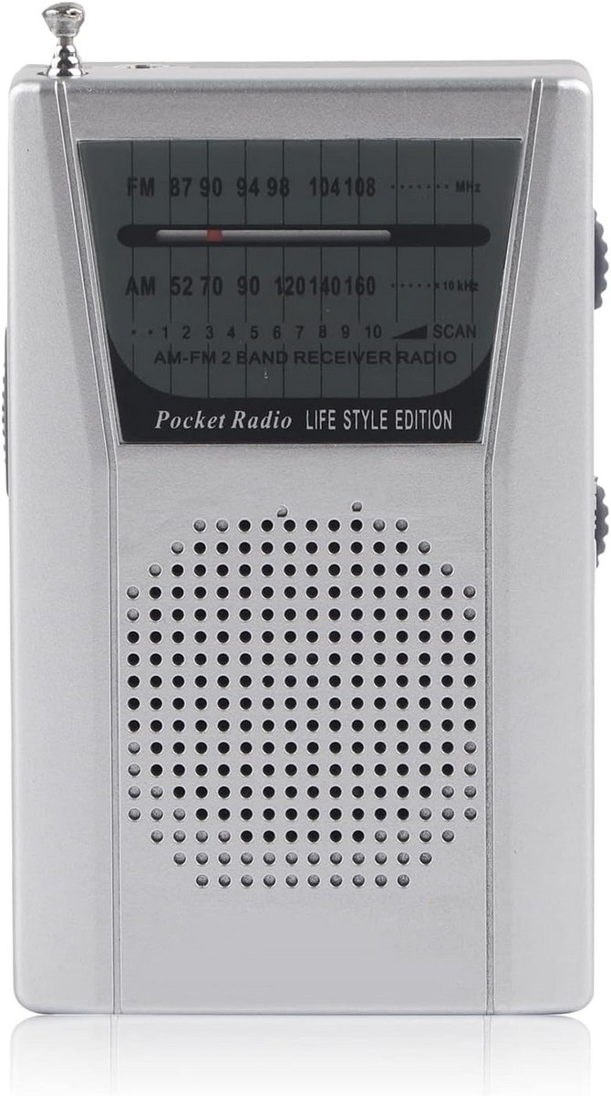 Draagbare AM/FM Radio met Luidspreker en Batterijvoeding