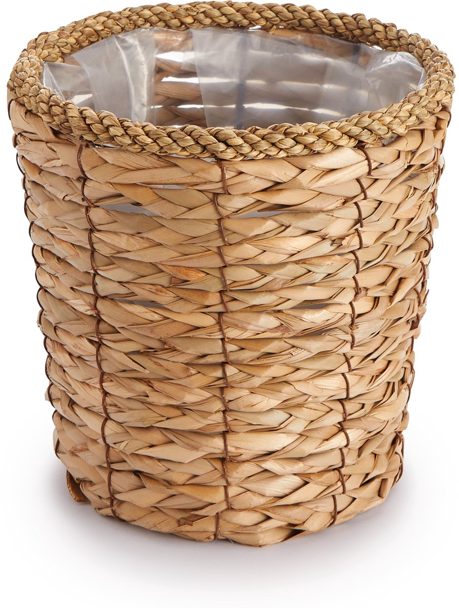Paco Home Bloempot Sierbloempot Bloemenbak Binnenkant Plantenpot Set Mand Gevlochten Hout natuurlijk