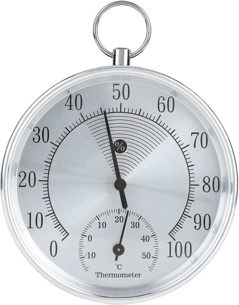 Analoge Hygrometer & Thermometer 2-in-1 | Temperatuur en Vochtigheidsmeter voor Binnen & Buiten