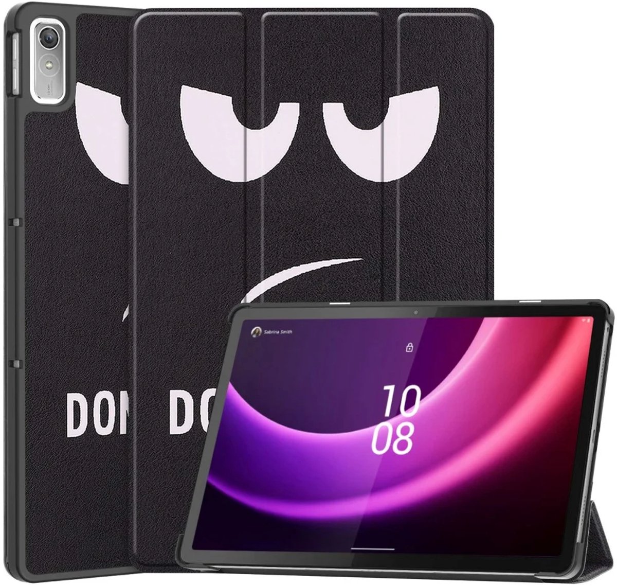Lenovo Tab P11 Gen 2 Hoes Tri-Fold Book Case met Don't Touch Print