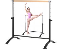 VEVOR Ballet Barre Dans Barre Vrijstaande Ballet Barre, Hoogte Verstelbaar (5-Niveaus / 715-1115 mm) Koolstofstalen Stretch Barre voor Ballet, Balans Training, Ontspanningsoefeningen