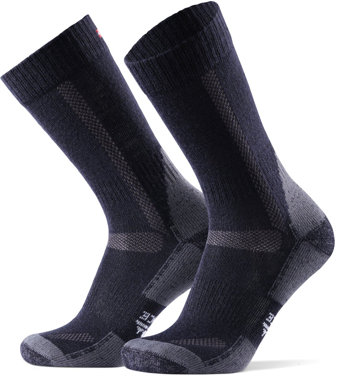 DANISH ENDURANCE Wandelsokken met Merino Wol Dames en Heren anti blaren & ademend 1 paar Marineblauw