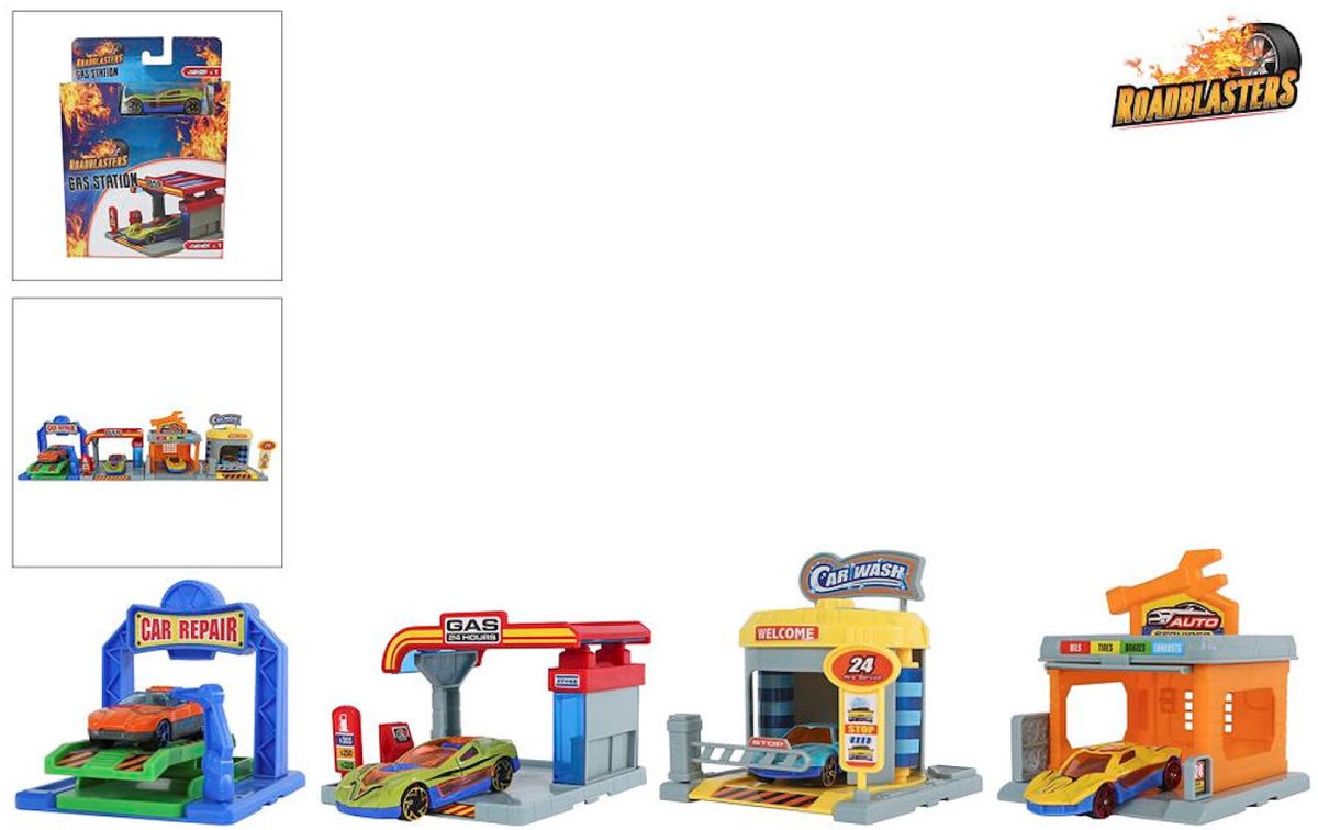 Speelset Roadblasters auto speelgoed 7-13dlg 1:64 schaal.
