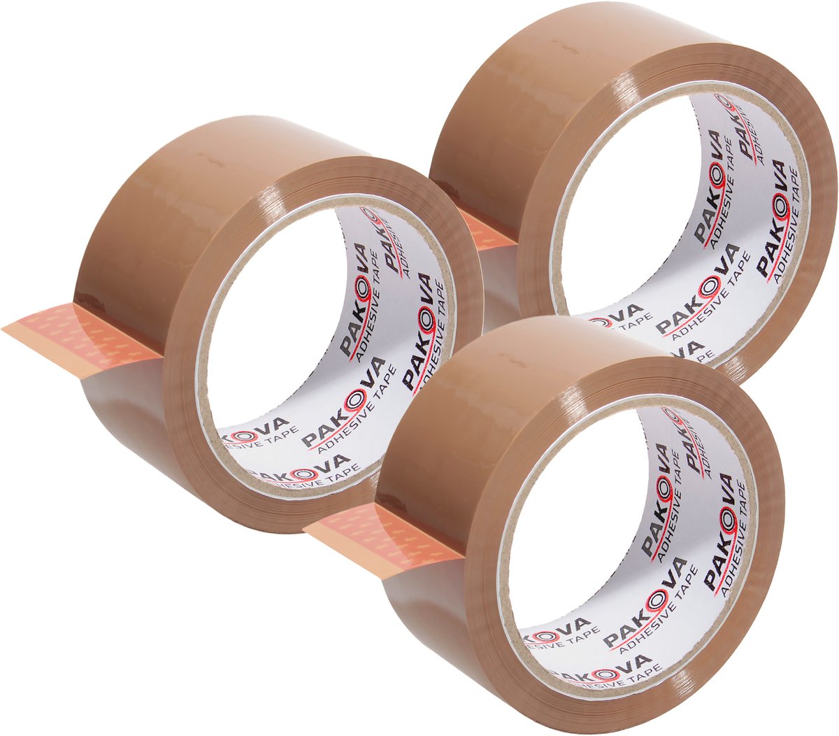 Bruine Pakkingstape 48mm x 90m - 6 Rollen - Sterke Acryllijm