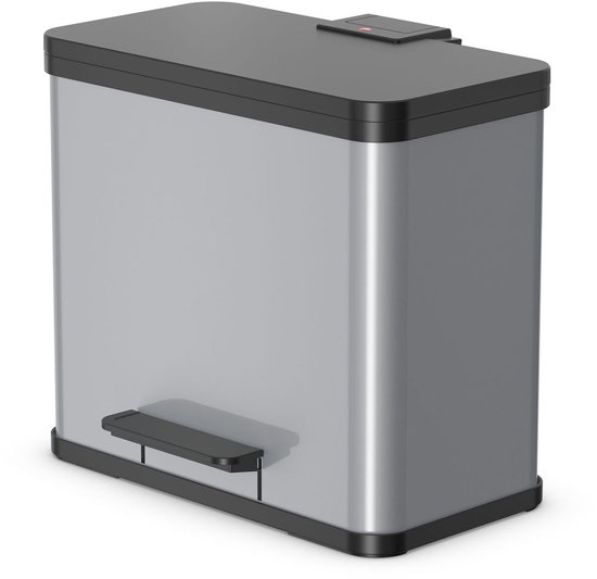Hailo Öko Trio Plus Prullenbak - 3 x 9L - Zilver