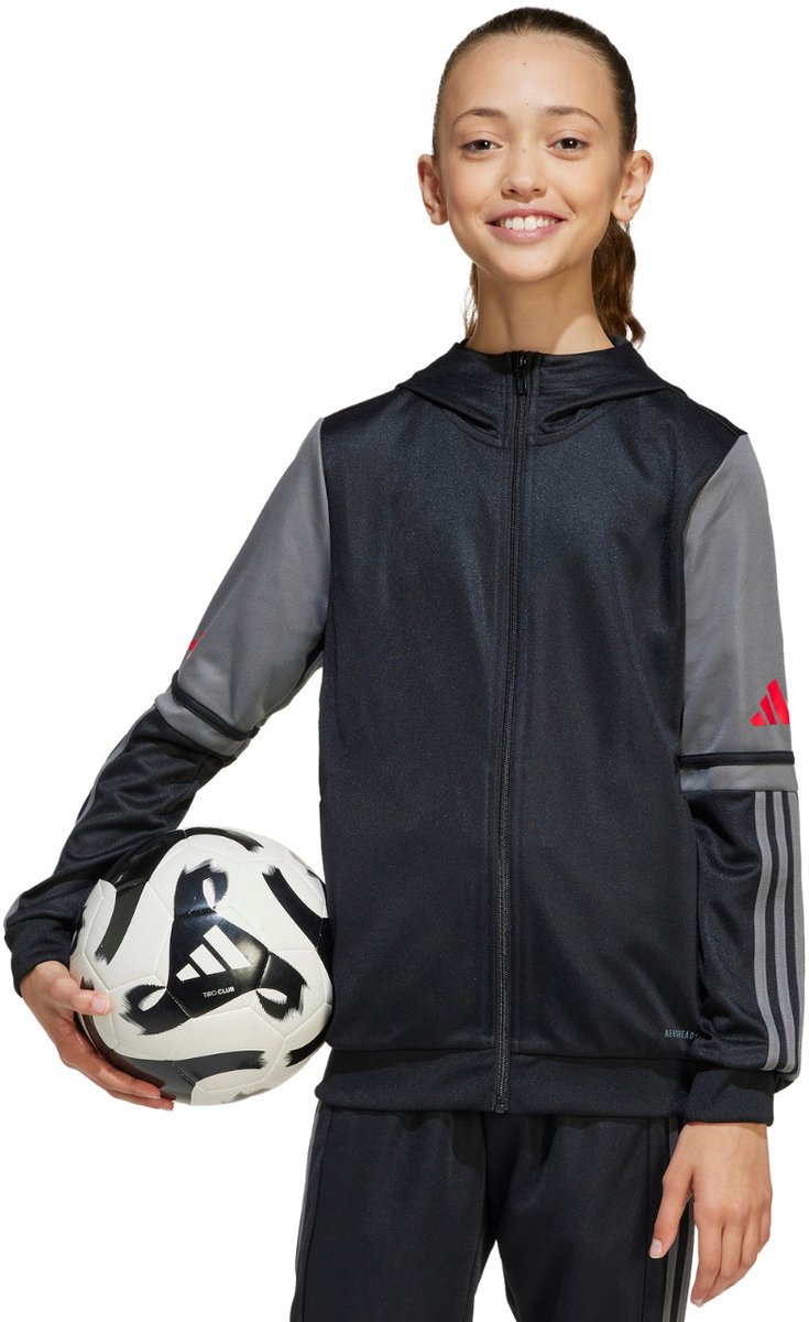 adidas Squadra 25 Hoodie Kinderen Zwart;Grijs - Maat 164cm