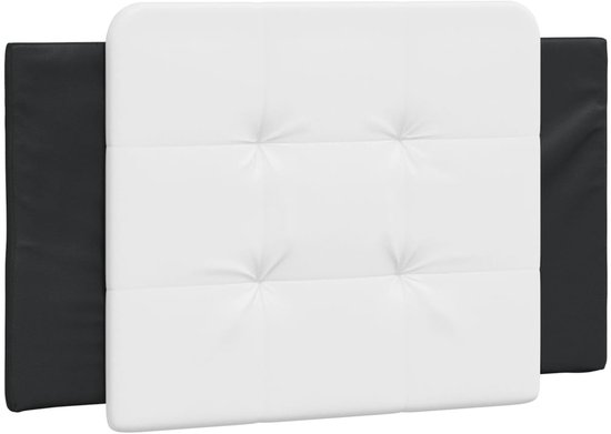 vidaXL - Bedframe - zonder - matras - "Zadar" - kunstleer - zwart - en - wit - 80x200 - cm