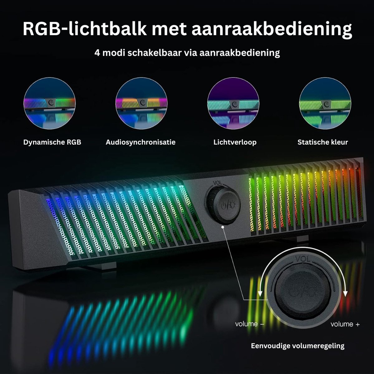 FlexVer Soundbar Muziekstation met Subwoofer 25W Zwart - afbeelding 2