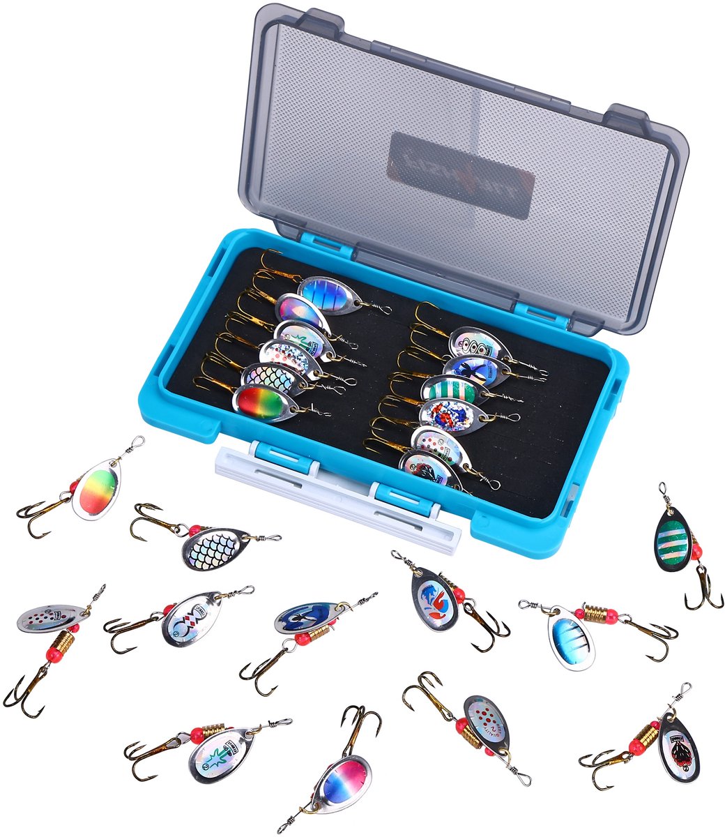 Fish4All Spinner Box 6cm (3.7g) (12pcs) - Kunstaas Set