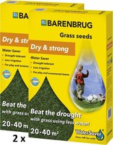 Barenbrug Dry & Strong (Water Saver) 2x 1kg - Ecologisch graszaad die minder bewatering nodig heeft - Diepe inworteling tot 60cm - Bevat rietzwenkgrassen