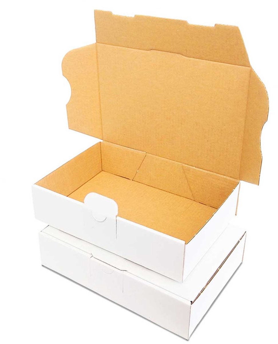 Heykapak - Verzenddoos - 180x130x45 mm - 100 stuks - Wit