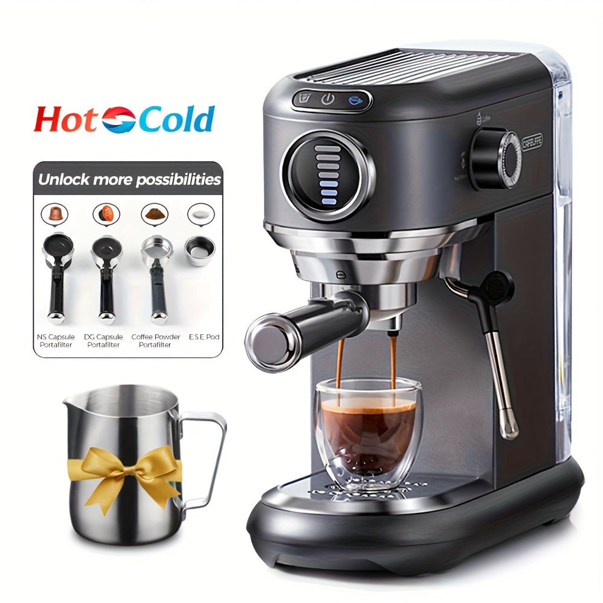 Corvance Espressomachine 19 Bar Pompdruk met Afneembare - afbeelding 2