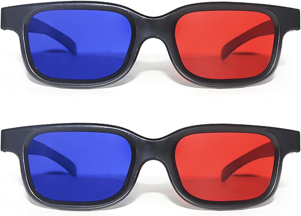3D Brillen - Rood Blauw Brillen - Thuis Bioscoop - Anti Condens Glazen - 20 x 15 x 1 cm