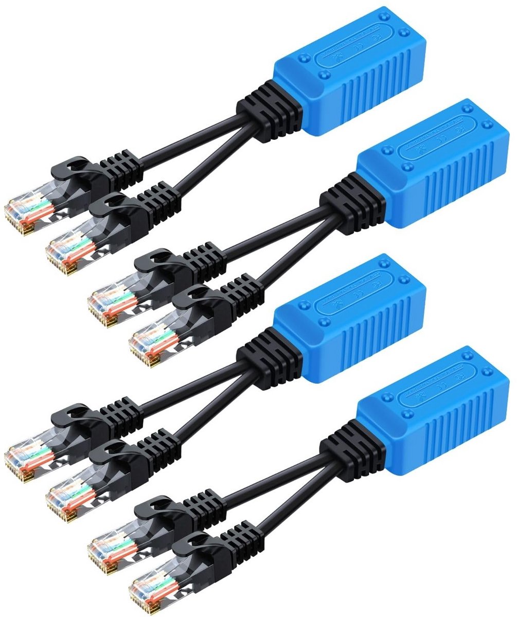 Ethernet Splitter Set - Netwerk Extender Y - Twee Apparaten Aansluiten - Eén Kabel Twee Poorten