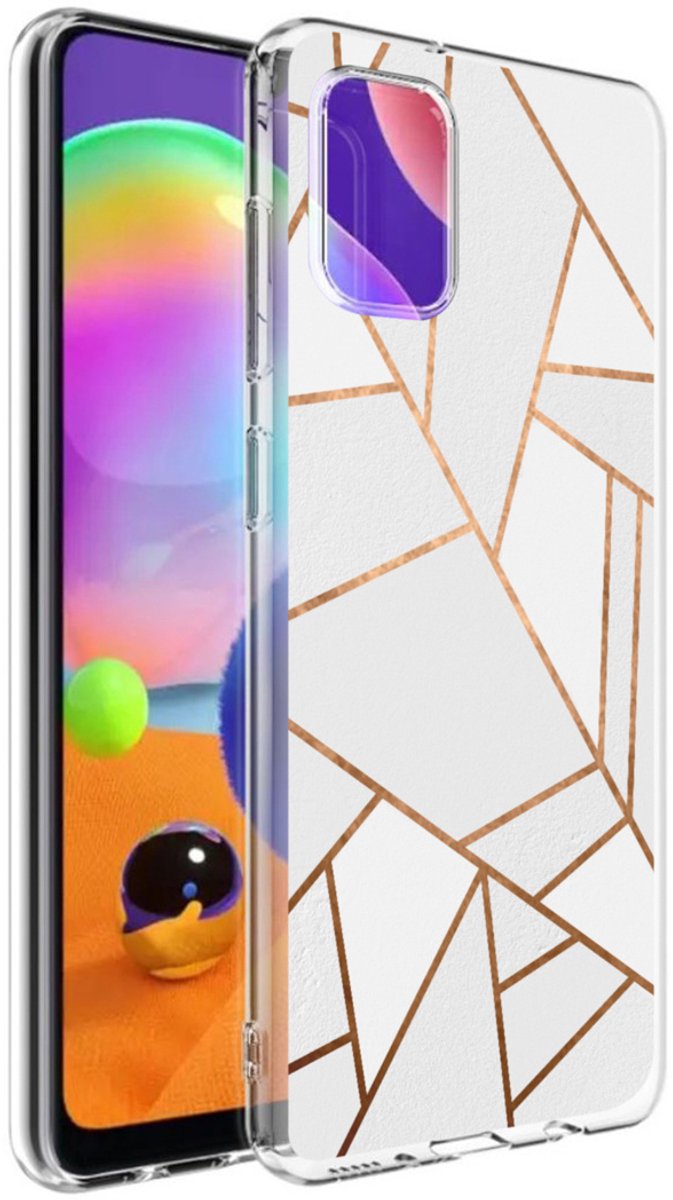 imoshion Hoesje - Geschikt voor Samsung Galaxy A31 - Design hoesje - White Graphic