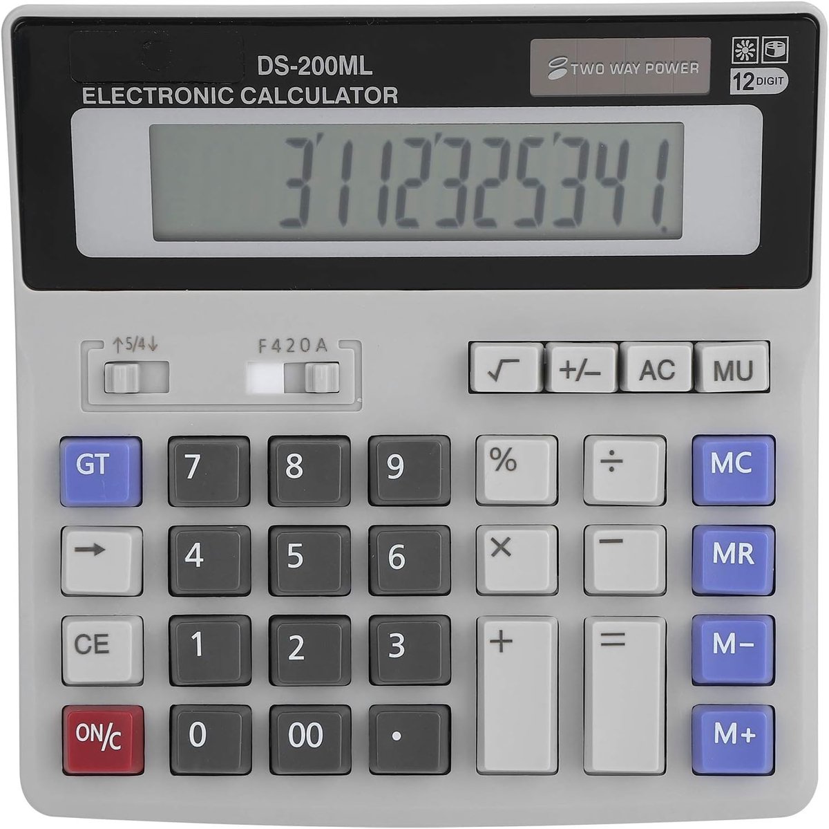 Rekenmachine - Desktop Calculator - Kantoor Werk - Dubbele Voeding - 160mm Scherm