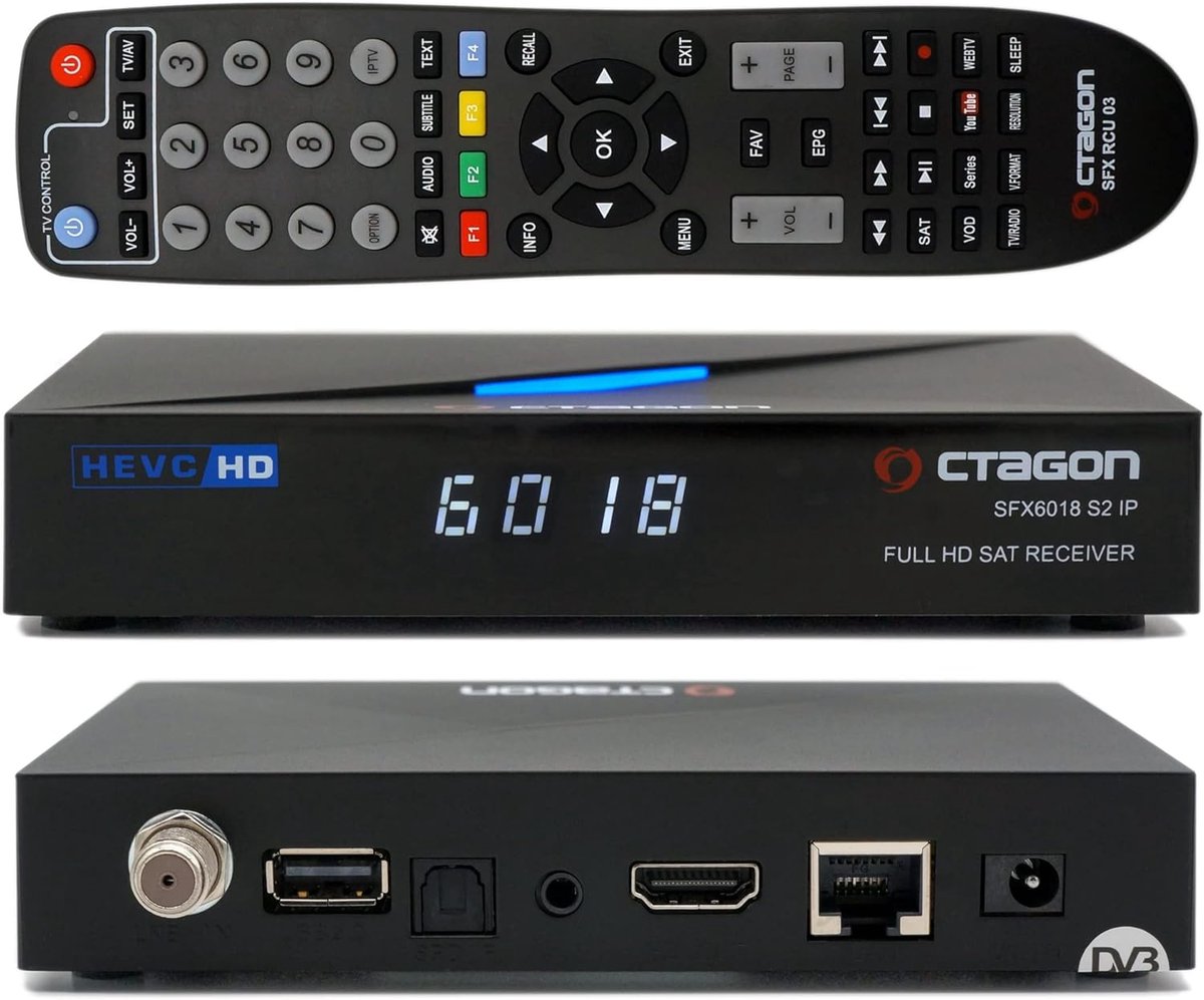 Satelliet Ontvanger - HD Receiver - TV Kijken - Dual OS E2 Linux - 14 x 9.2 x 2.5 cm