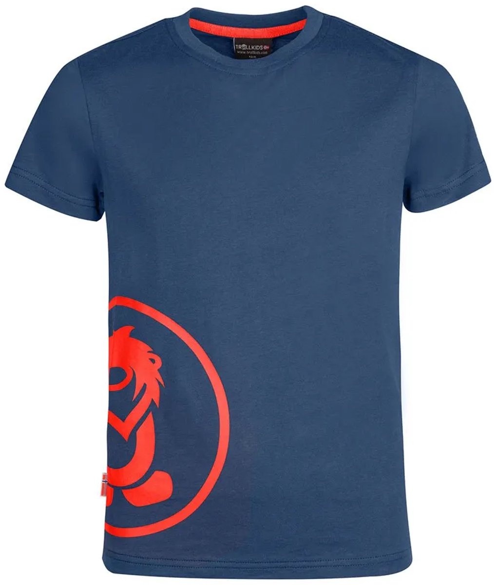 Trollkids Kroksand T-shirt Met Korte Mouwen Blauw 128 cm Kinderen