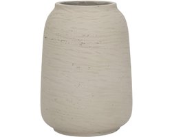 Bloempot Vaas - Decoratieve Pot - Planten Binnen Buiten - Lichtgewicht Fiberclay Materiaal - 25x34cm - Grijs Gewassen