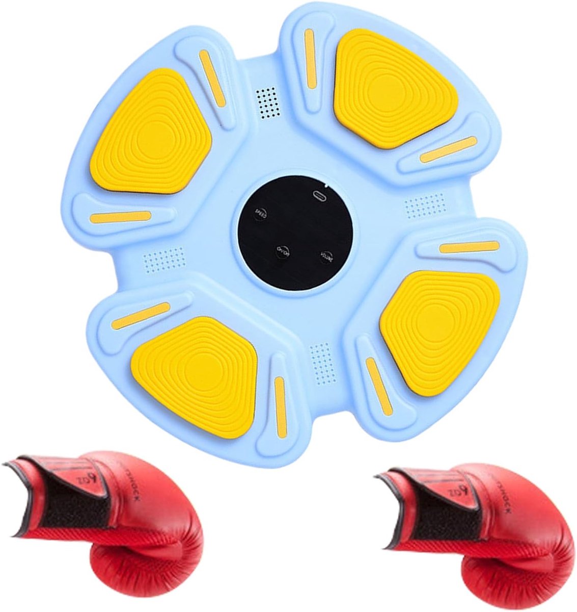 Muzikale Boksmachine - Fitness Spel - Thuis Trainen - Verlicht Stress - 32x32x4.5 cm - Blauw