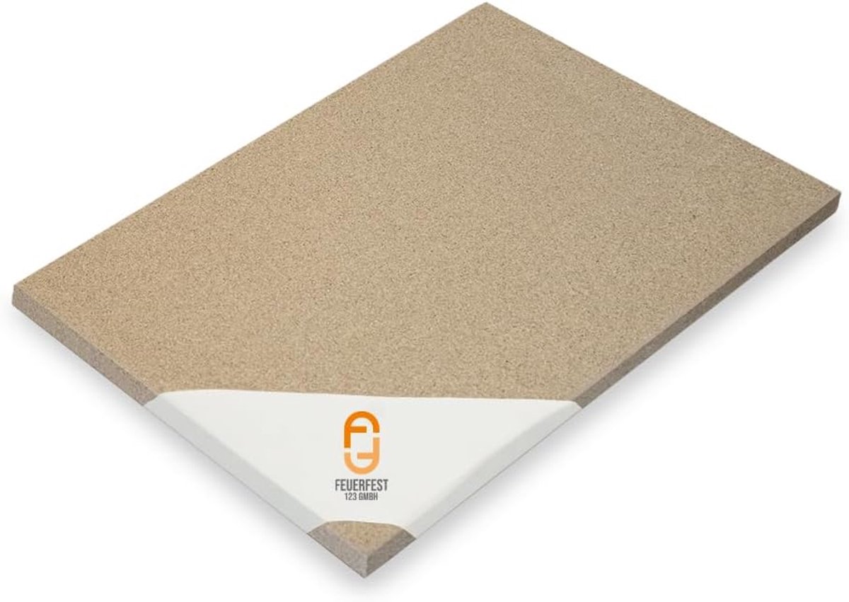 Vuurvaste Plaat - Kachel Bekleding - Haard Bescherming - Hittebestendig 1150°C - 500x300x35 mm - chamotte