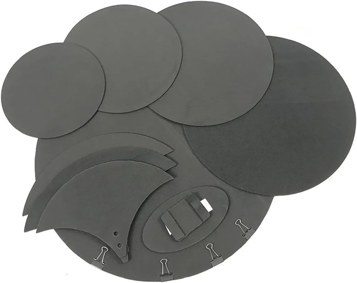 Drum Demper Set - Geluiddempers Trommels - Stil Drummen - Verdikte Foam Katoen - 10 Stuks Set