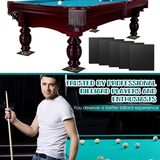 Biljart Tafel Shims - Pool Tafel Levelers - Tafel Stabiliseren - Duurzaam Rubber Materiaal - 3 Inch Diameter - Zwart — afbeelding 2
