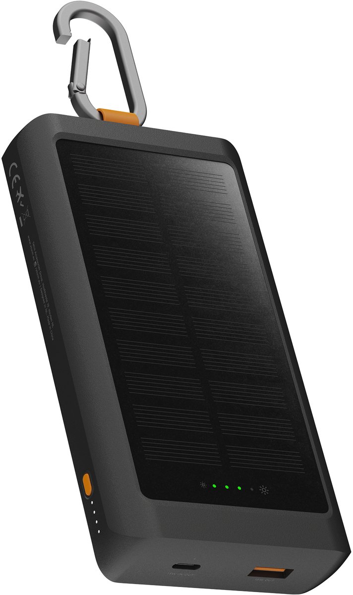 Xtorm Go2 Solar Powerbank 10.000 mAh 15W Zwart - Xtorm - €39,95