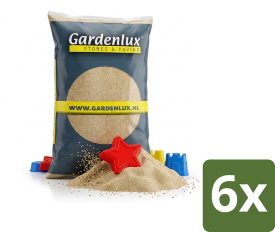 Gardenlux - Speelzand - Zandbakzand voor Kinderen - Gecertificeerd - 6 x 20 kg