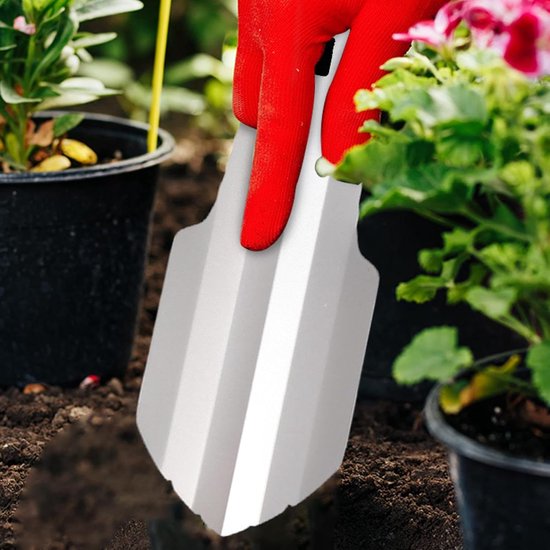 Tuinhandschep - Metaal plantgereedschap - Planten verpotten - Roestvrij titanium - Compact formaat — afbeelding 3