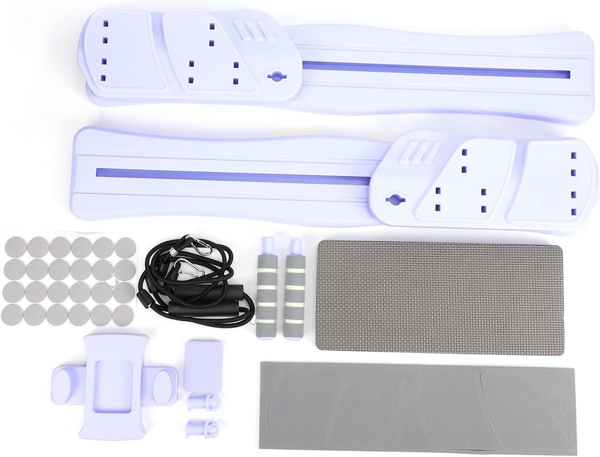 Pilates Bord - Core Trainer - Full Body Workout - Inclusief Accessoires - 75x13.5cm - Paars