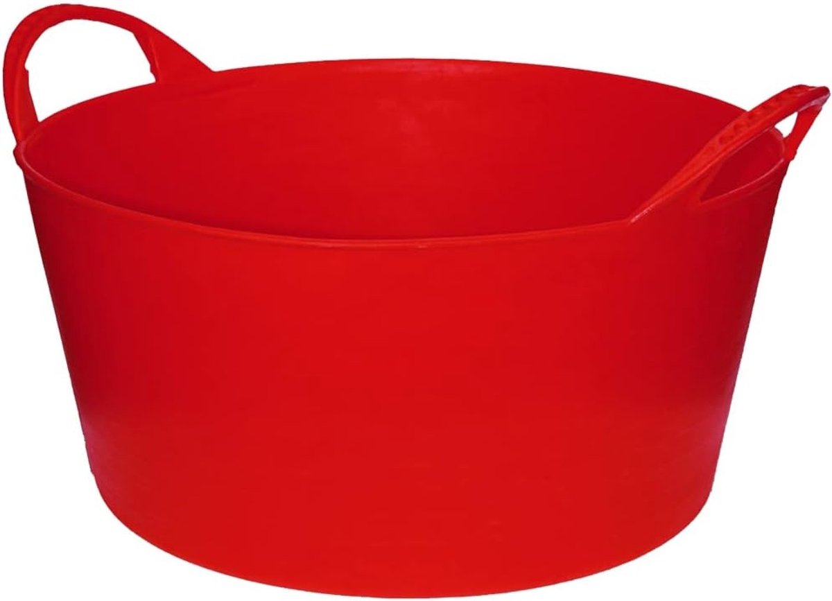 Flexibele Kuip - Tuin Bak - Afval Verzamelen - Twee Handvatten - 14 Liter - Rood