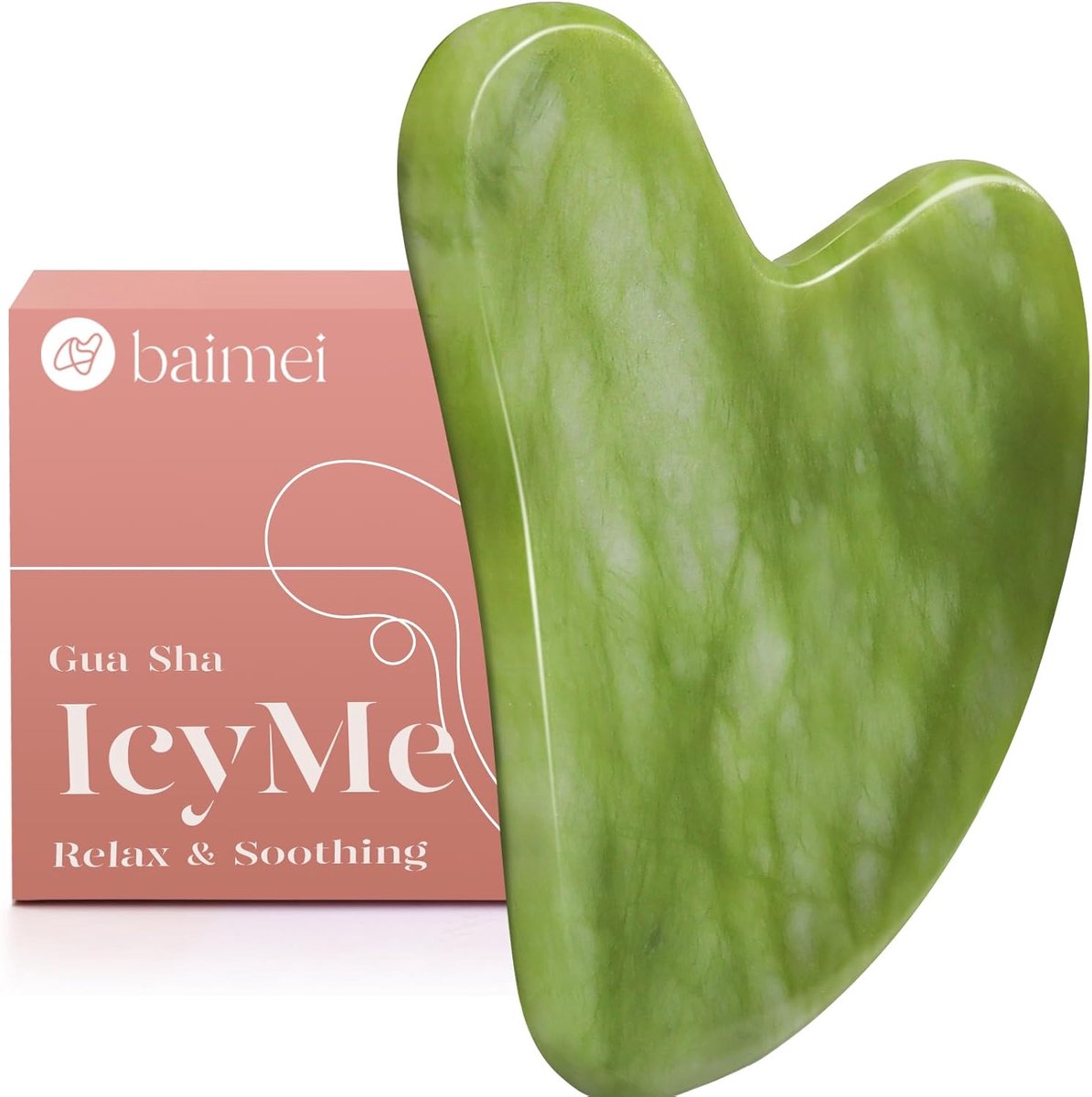 Gezichtssteen - Huidverzorging tool - Gezichtsmassage - Platte plaat vorm - 8 x 5 cm