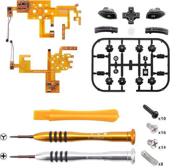 Verlichte Knoppen Set - Joycon Accessoires - Gaming Personaliseren - Meerdere Kleuren 9 Modi - 5x5x1.5 cm - Zwart — afbeelding 5