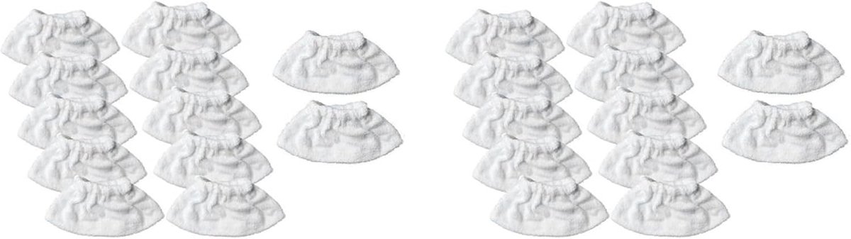 Stoomreiniger Doeken - Vervangende Pads - Grondig Reinigen - Easy Fix Systeem - 19.5x9.5cm - Wit