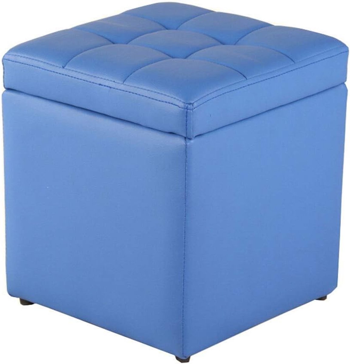 Opbergkruk - Voetenbank poef - Extra zitplaats - Veelzijdige opberger - 30x30x35cm - Paars
