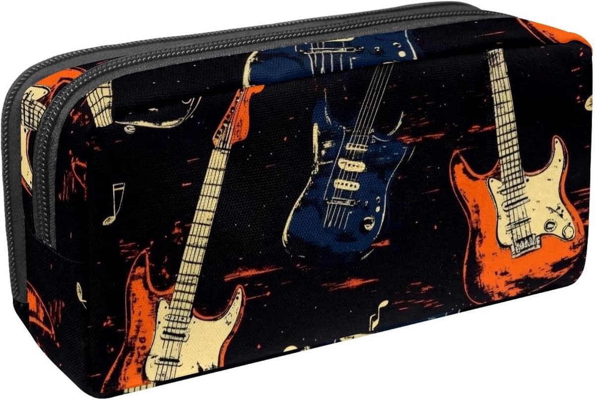 Pennentas Organizer - Etui Tas - School Werk - Dubbele Rits - 21x10x6cm - Meerkleurig