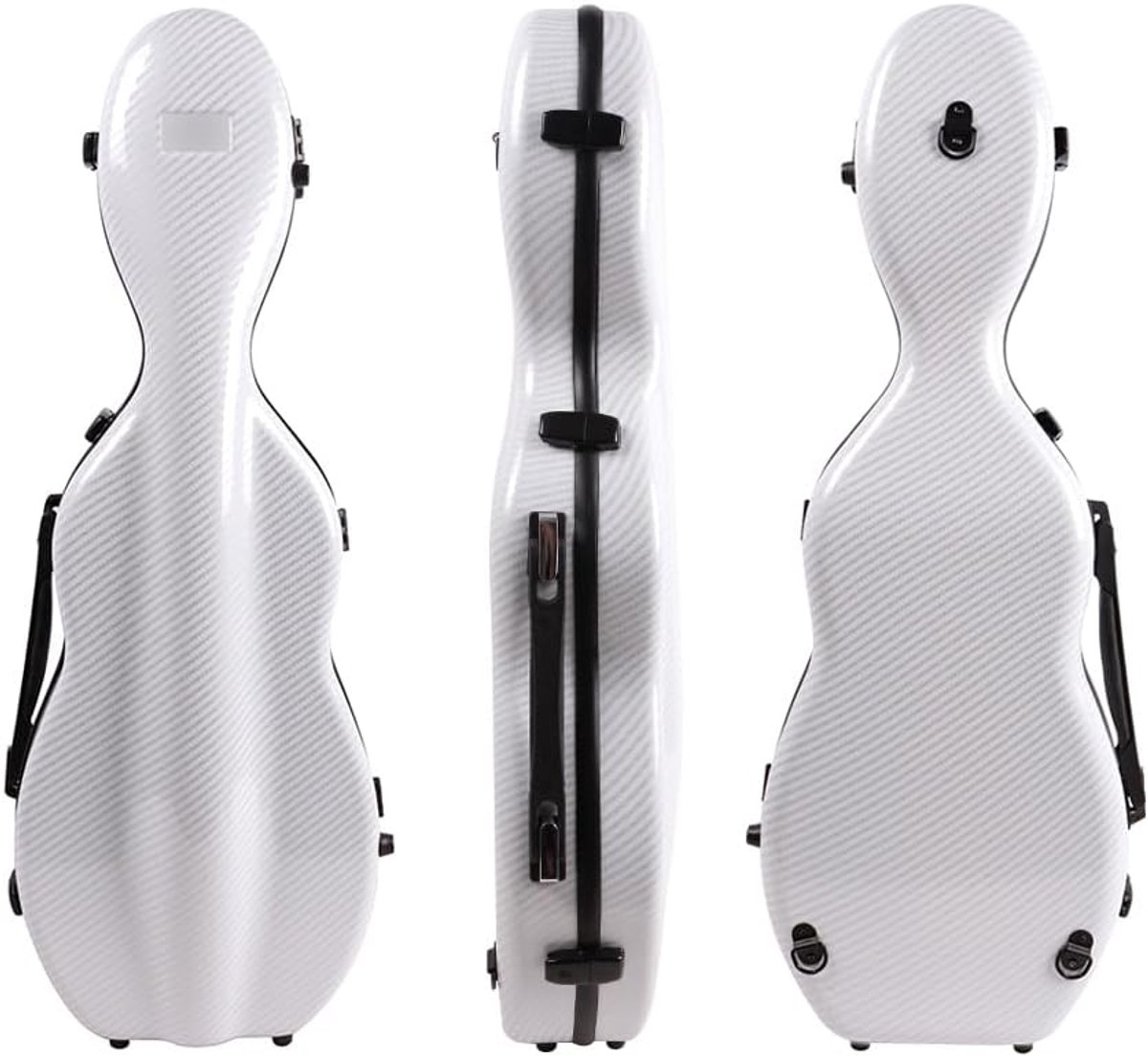 Vioolkoffer 4/4 - Harde Koffer - Muziek Transport - Composiet Koolstofvezel - 2.2 Kilogram - Wit