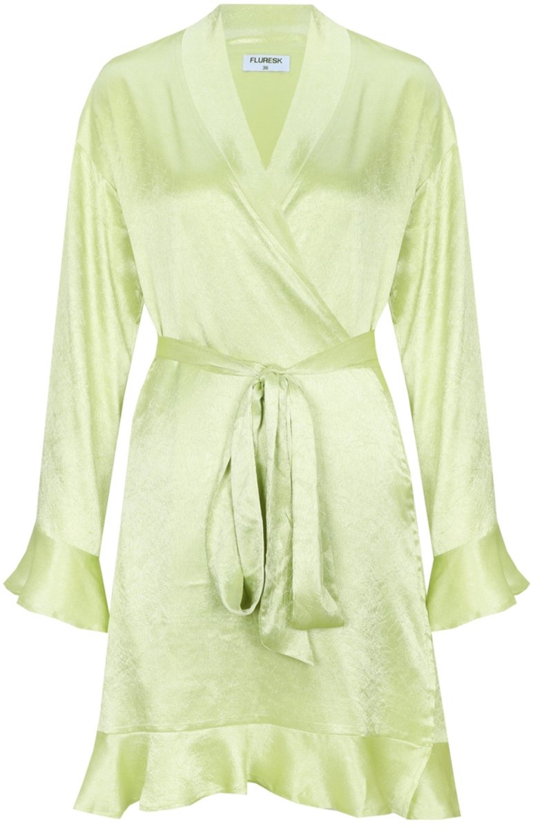 Fluresk Jurk Lisset Dress 26zof02 772 Vivid Pistache Dames Maat - 36