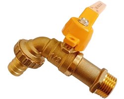 Tuinkraan 1/2" – Messing, vorstbestendig tot -20℃, hittebestendig tot 120℃