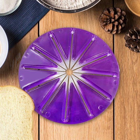 Keukenmixer Spatbescherming - Mengkop Accessoire - Schoon Mengen - Krasvrije Bevestiging - 14.5cm Diameter - Paars — afbeelding 2