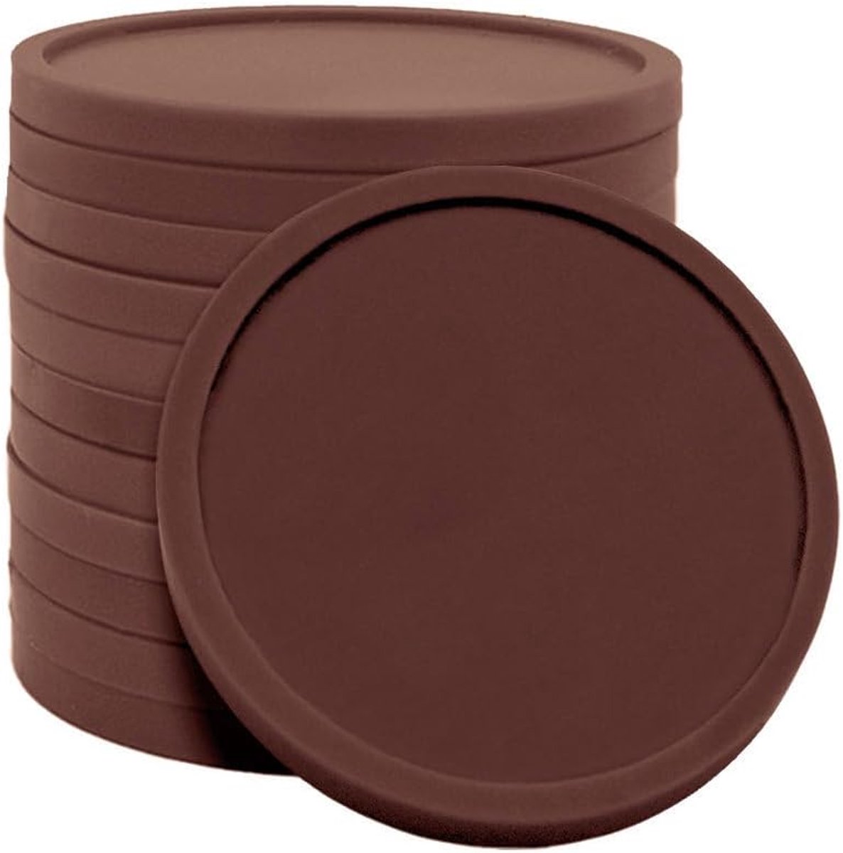 Plastic Betaalmunten - Consumptie Munten - Evenementen Organiseren - Verhoogde Rand - 29mm Diameter - Bruin