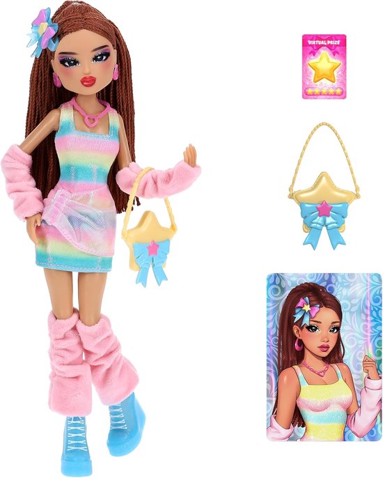 Modepop - Stijlvolle pop - Kinderen spelen - Articulatiepunten - 33.7 centimeter - Roze — afbeelding 2