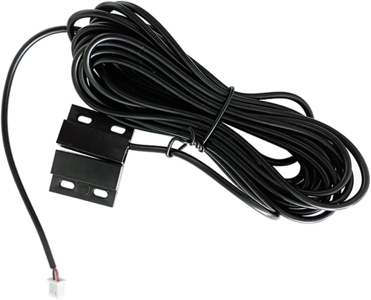 Bedrade Deur Sensor - Magnetische Schakelaar - Beveiliging Huis - NdFeB Sterke Magneet - 5 Meter Kabel - Zwart