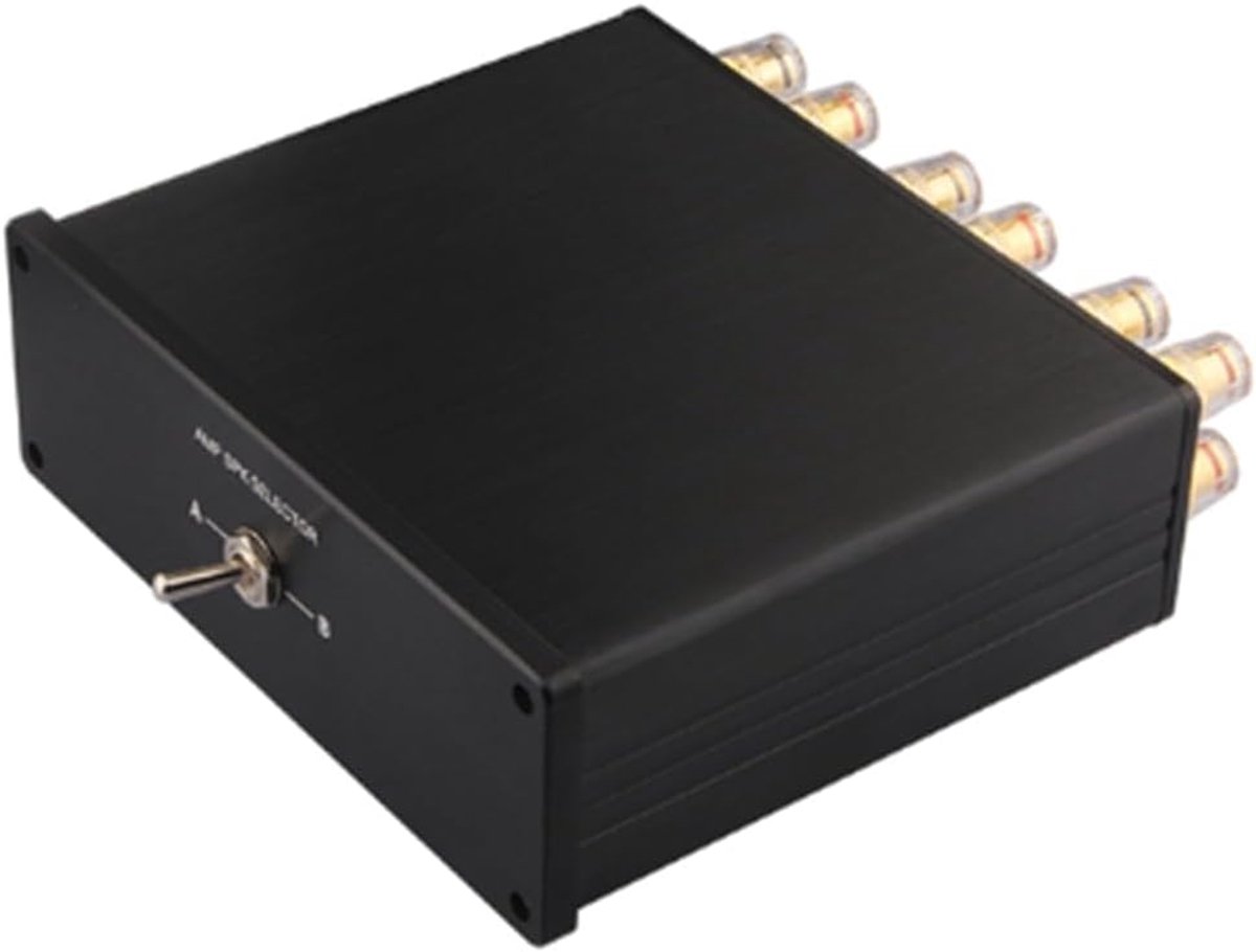Audio Selector Box - RCA Switcher Splitter - Stereo Signaal Wisselen - 4 In 2 Uit - 29x24x9 cm - Zwart