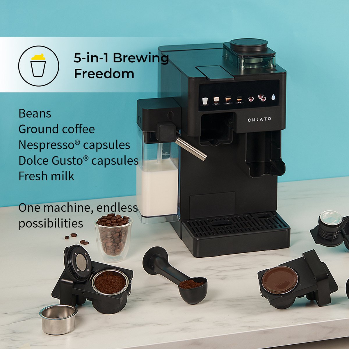 Coffee Friend CHiATO coffeePLAY Koffiemachine met - afbeelding 3